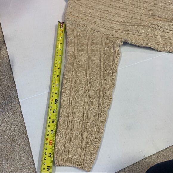 ST. John sportswear gold cable knit sweater size P - Picture 9 of 11
